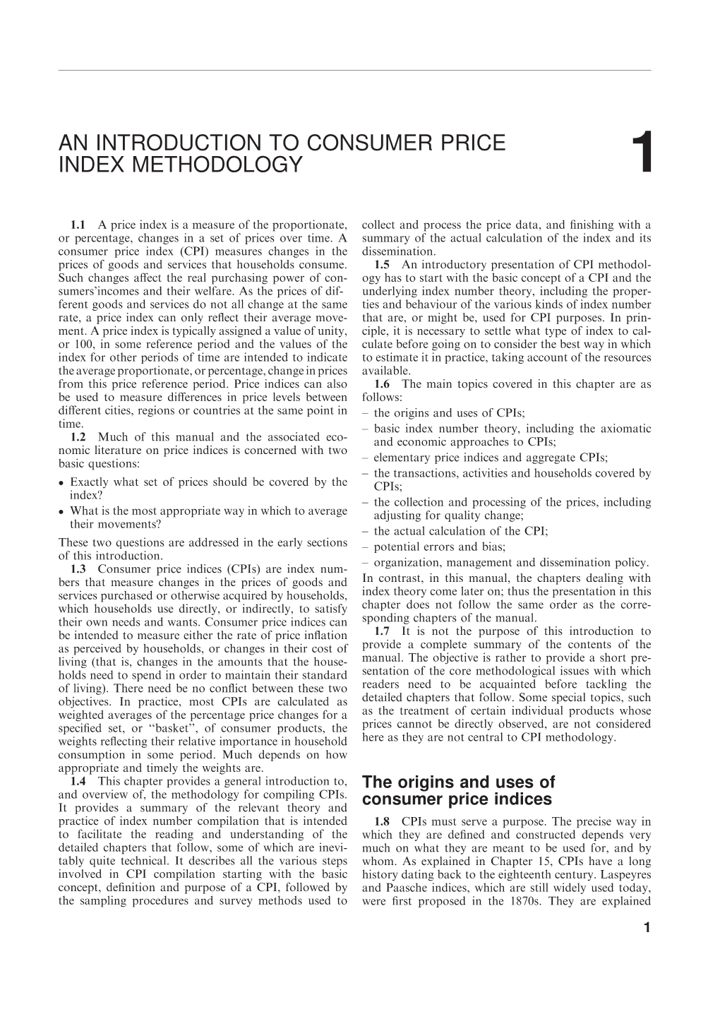 An Introduction to Consumer Price Index Methodology 1