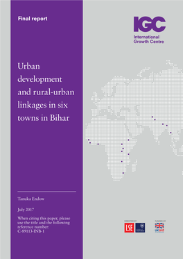 Urban Development and Rural-Urban Linkages in Six Towns in Bihar