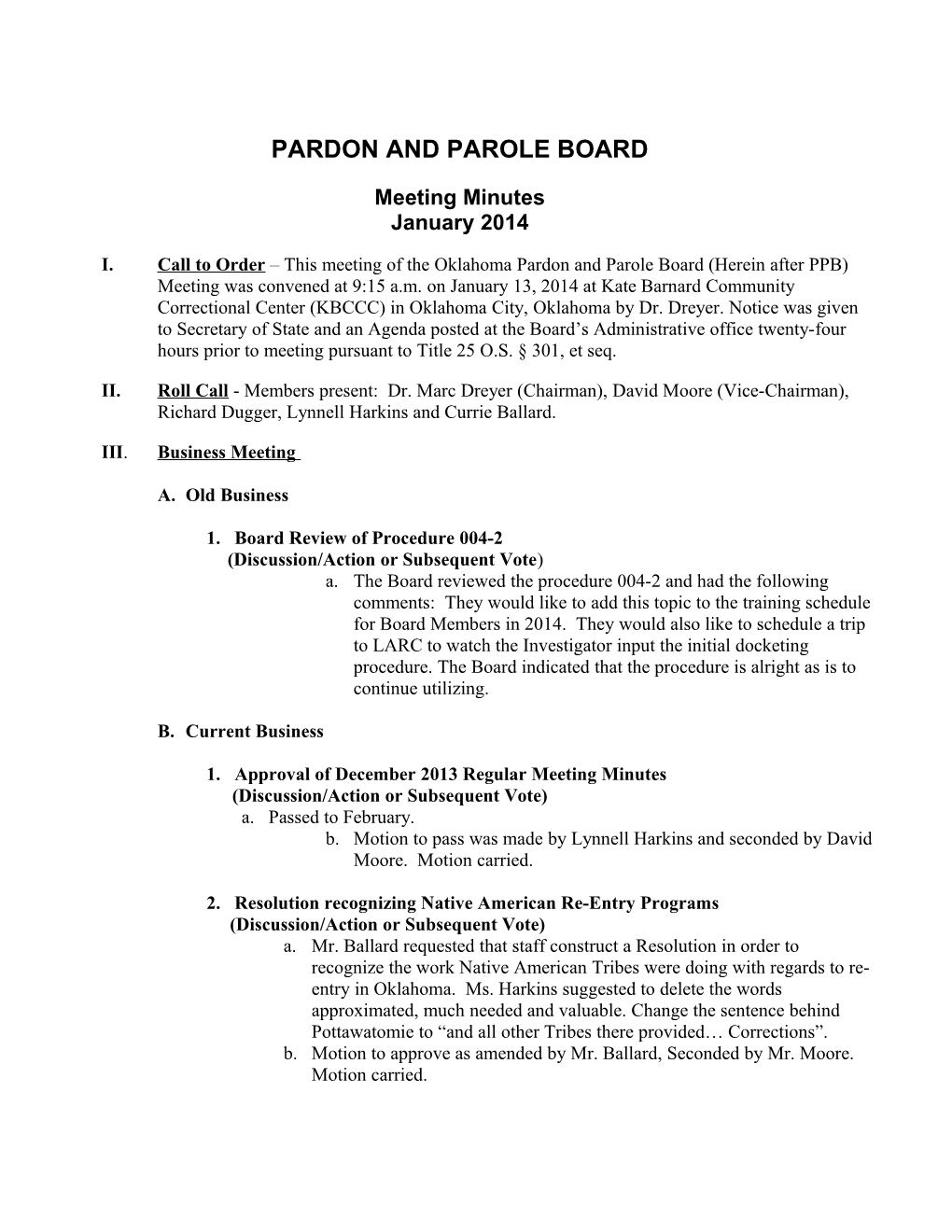 Pardon and Parole Board