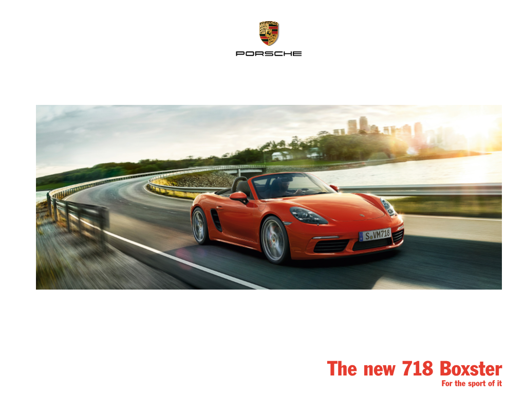 The New 718 Boxster WSLN1701000120 EN/WW the New 718 Boxster for It of the Sport
