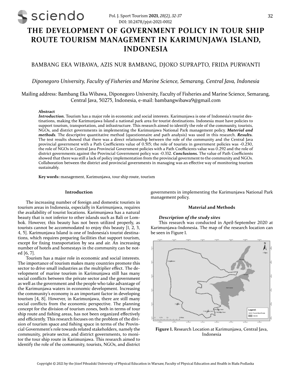 The Development of Government Policy in Tour Ship Route Tourism