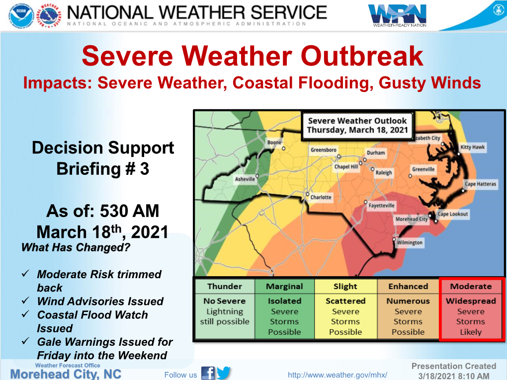 Severe Weather Outbreak Impacts Severe Weather, Coastal Flooding