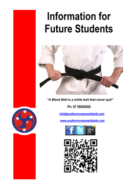 Martial Arts & Fitness Program Information for Students