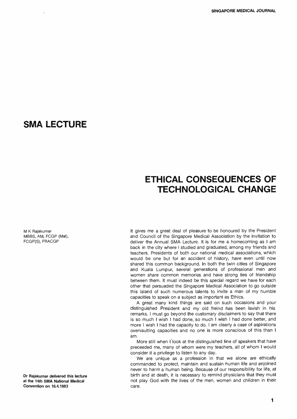 Ethical Consequences of Technological Change