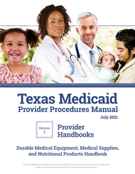 Provider Procedures Manual July 2021 Provider Handbooks