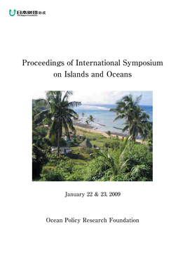 Proceeding of Internatinal Symposium on Islnads and Oceans