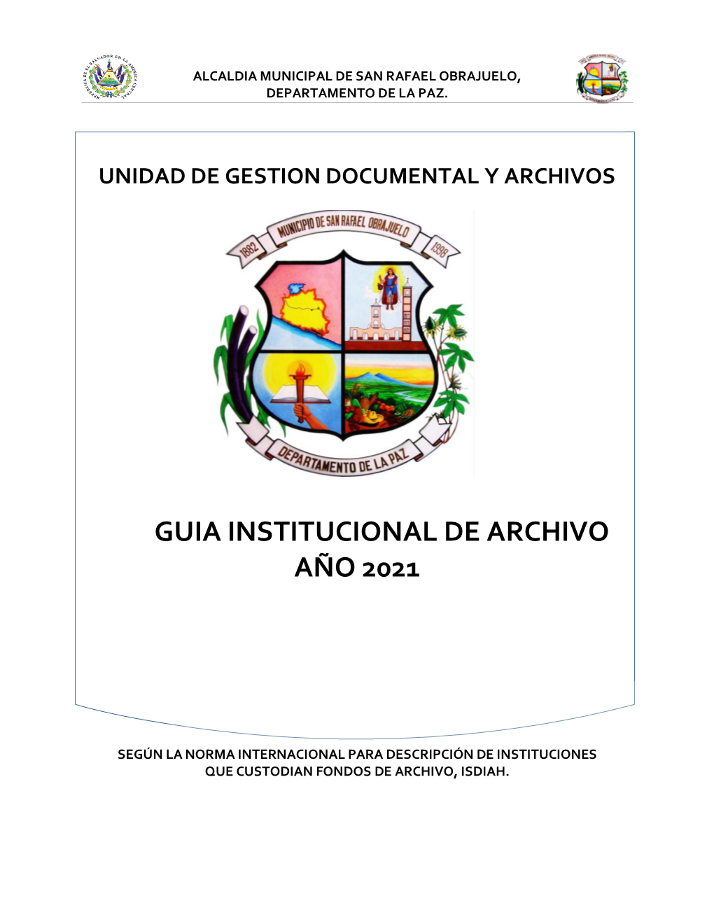 Guia Institucional De Archivo Año 2021