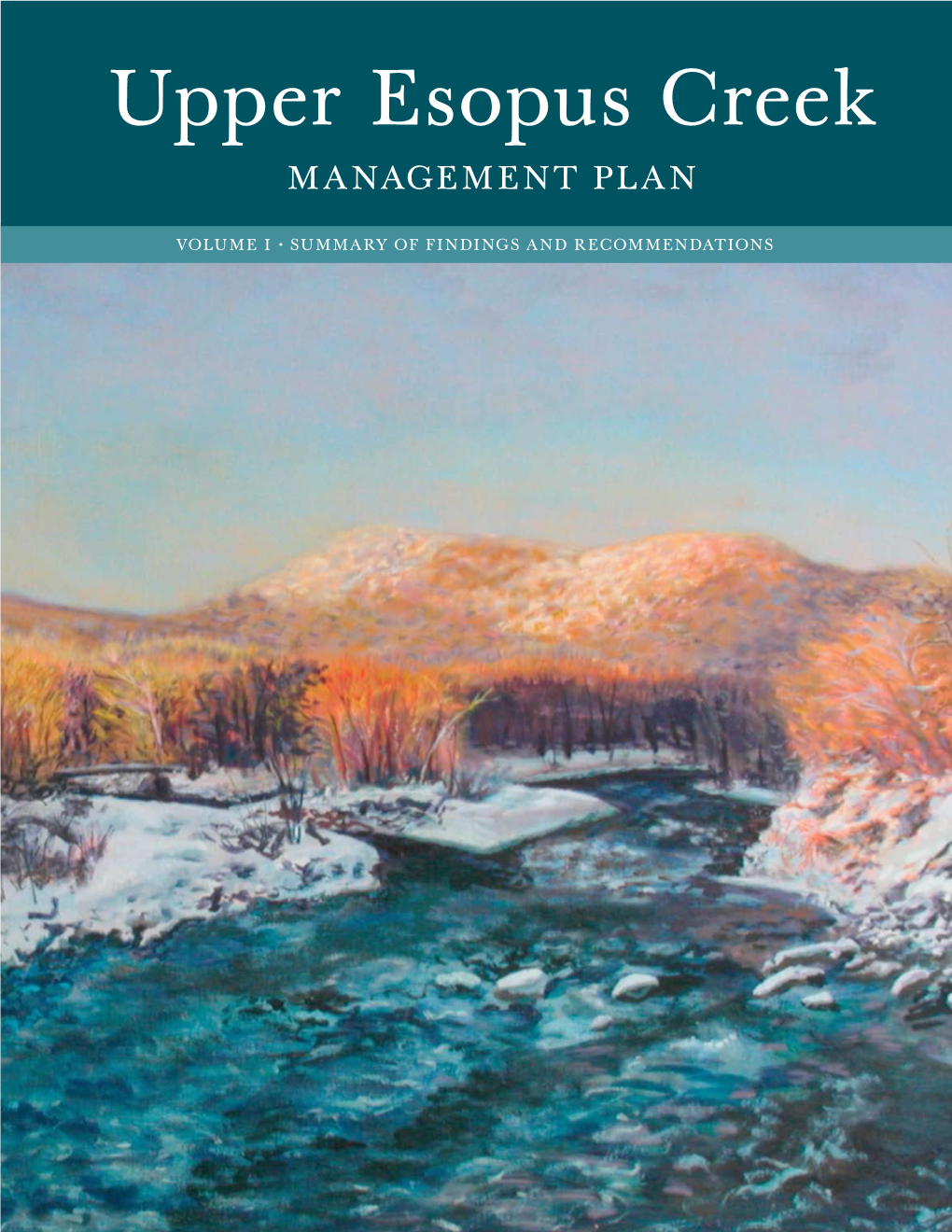 Upper Esopus Creek MANAGEMENT PLAN