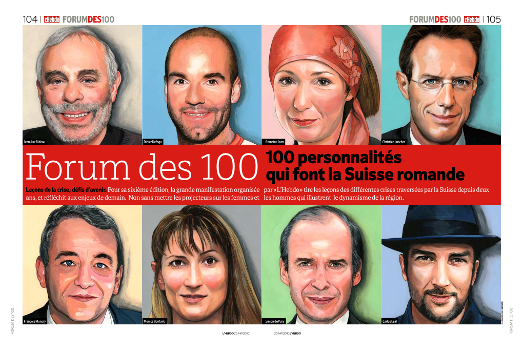 Forum Des 100100 Personnalités Qui Font La Suisse Romande