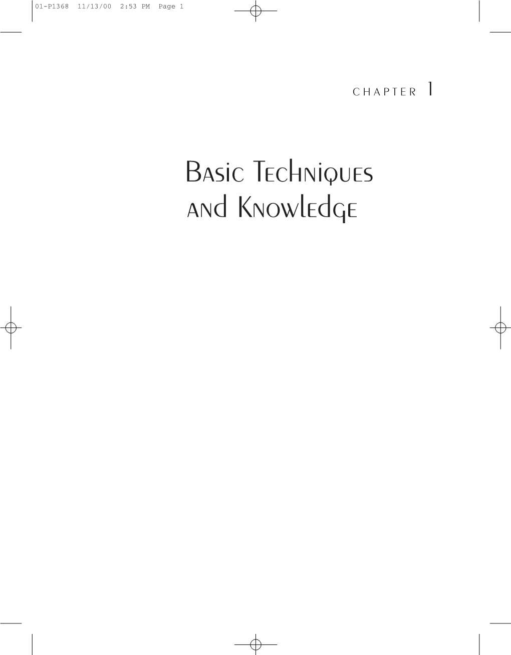 Basic Techniques and Knowledge 01-P1368 11/13/00 2:53 PM Page 2