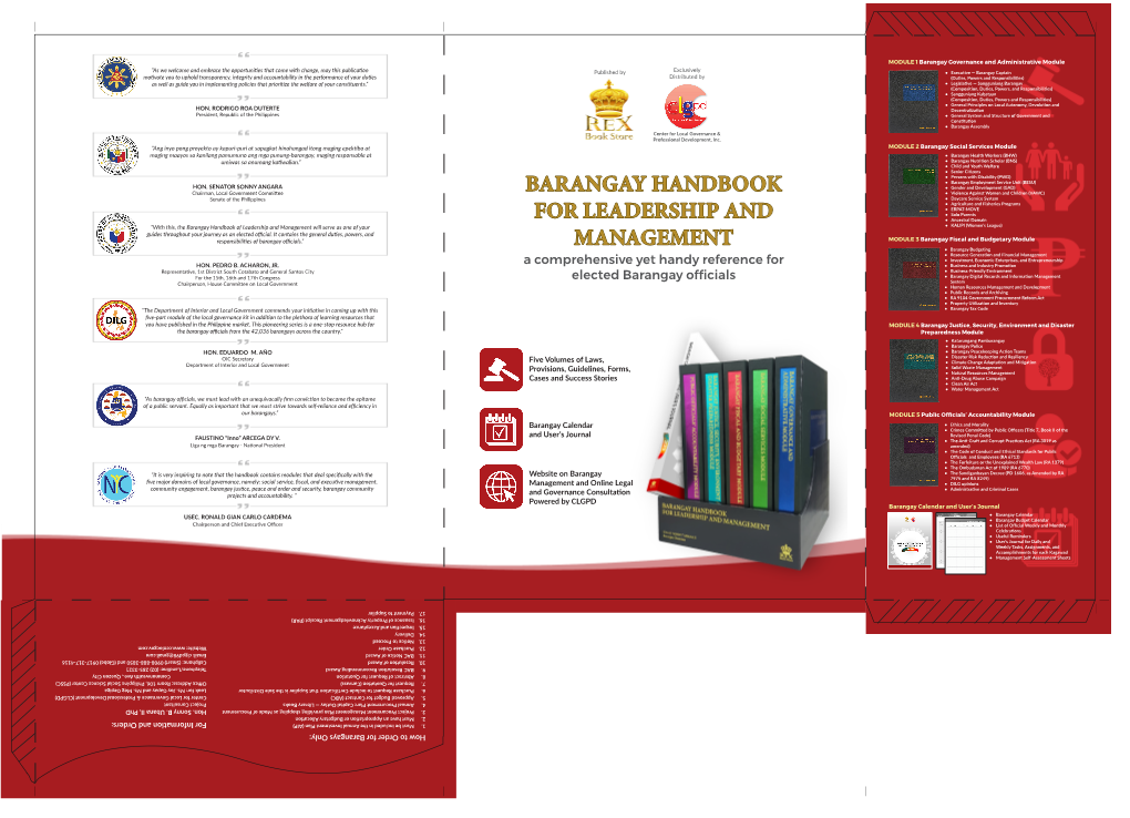 Barangay Handbook for Leadership and Management