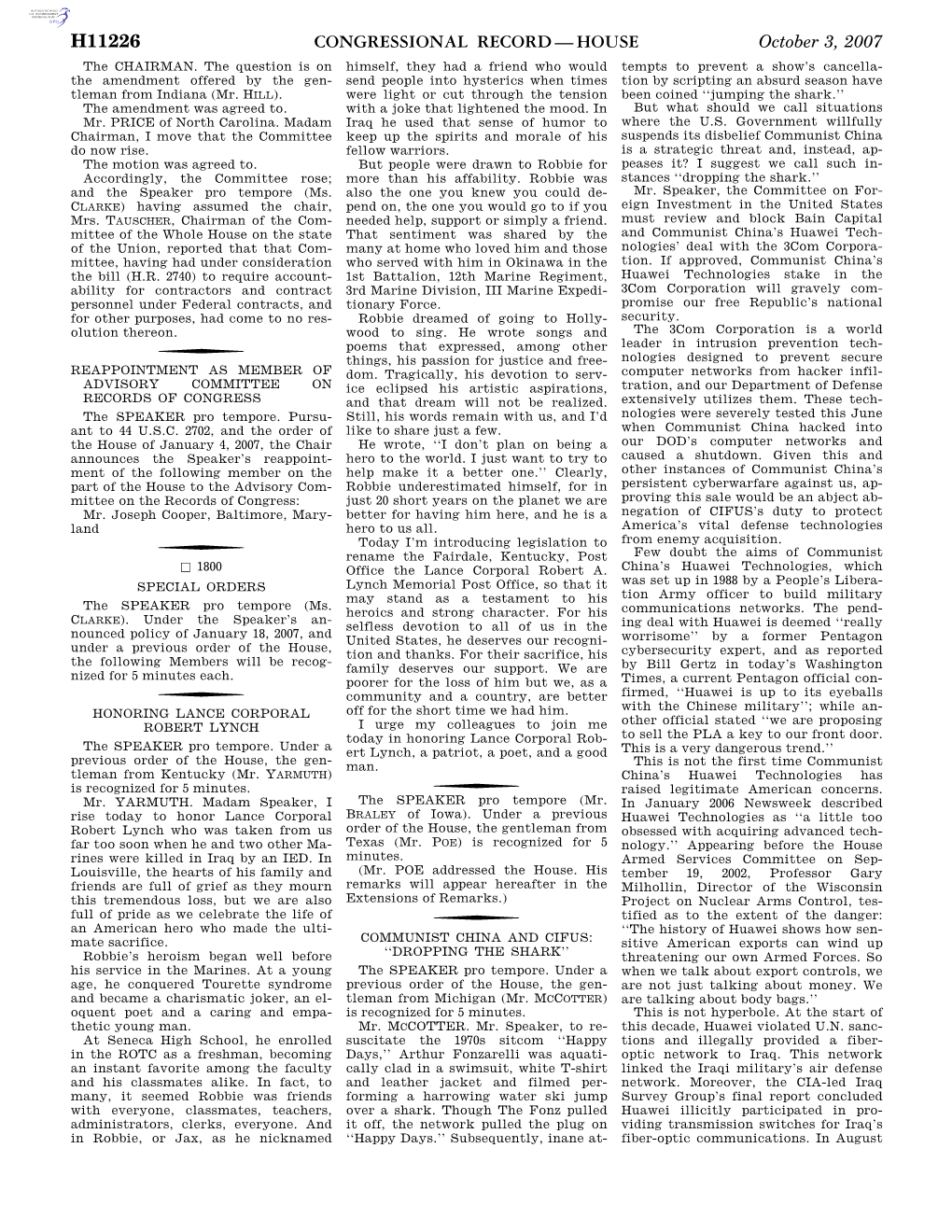 Congressional Record—House H11226