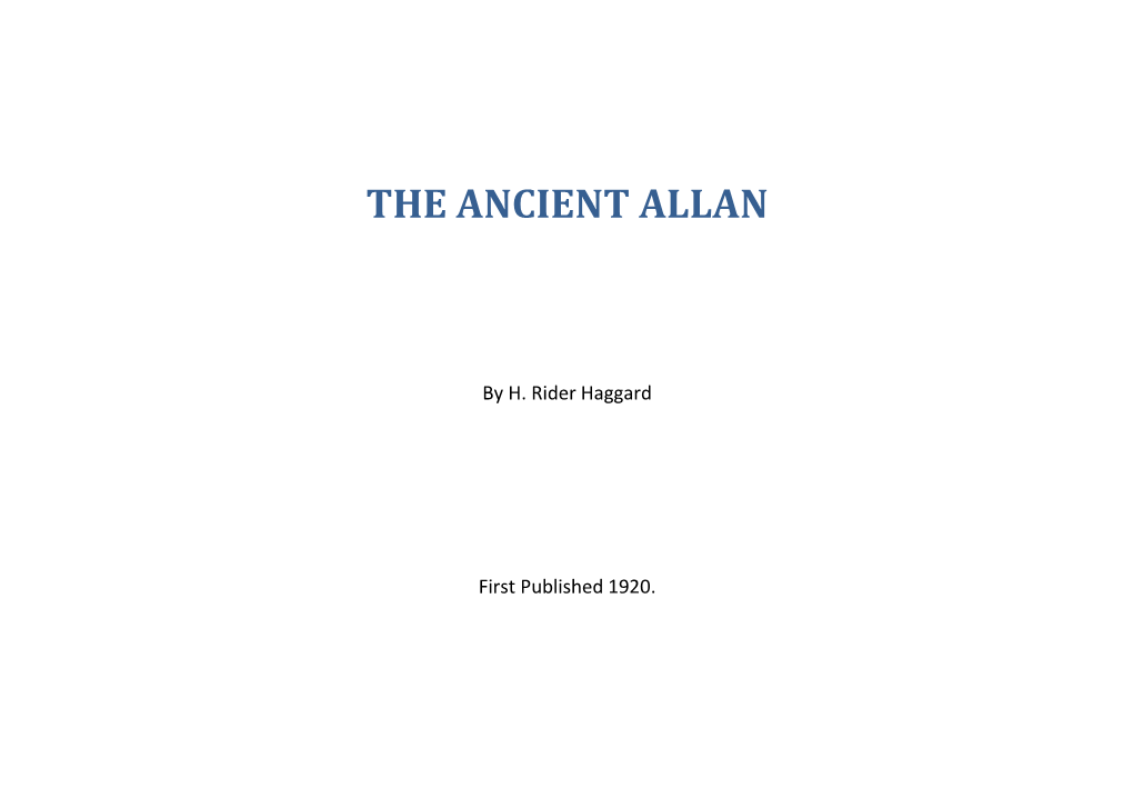 The Ancient Allan