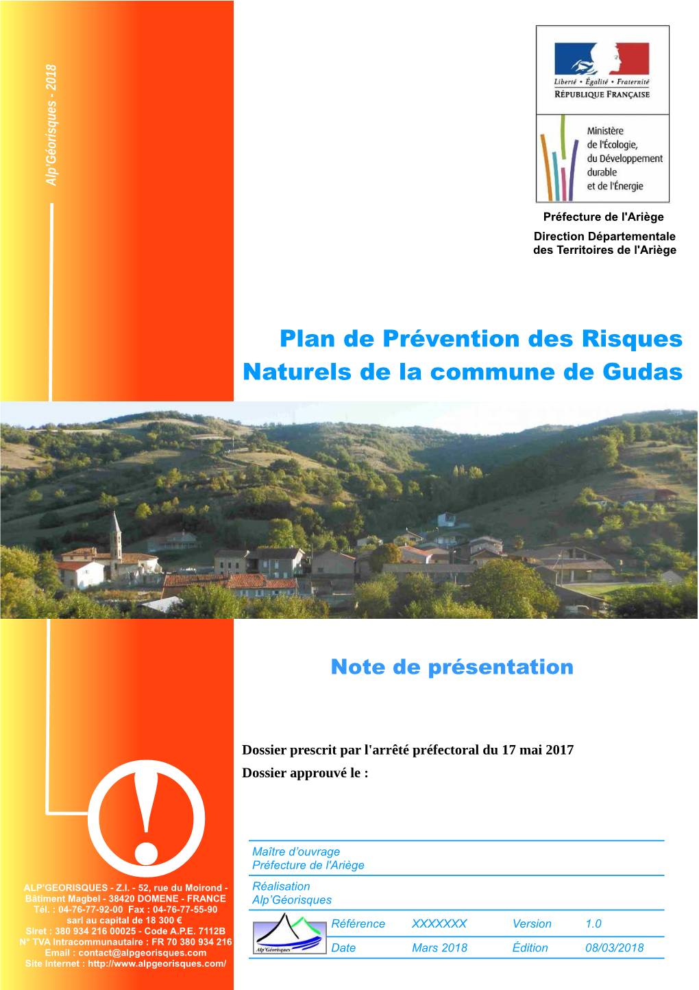 Plan De Prévention Des Risques Naturels De La Commune De Gudas