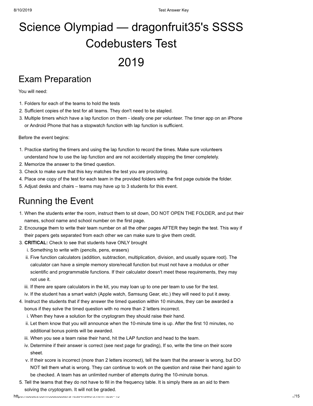 Dragonfruit35's SSSS Codebusters Test 2019 Exam Preparation