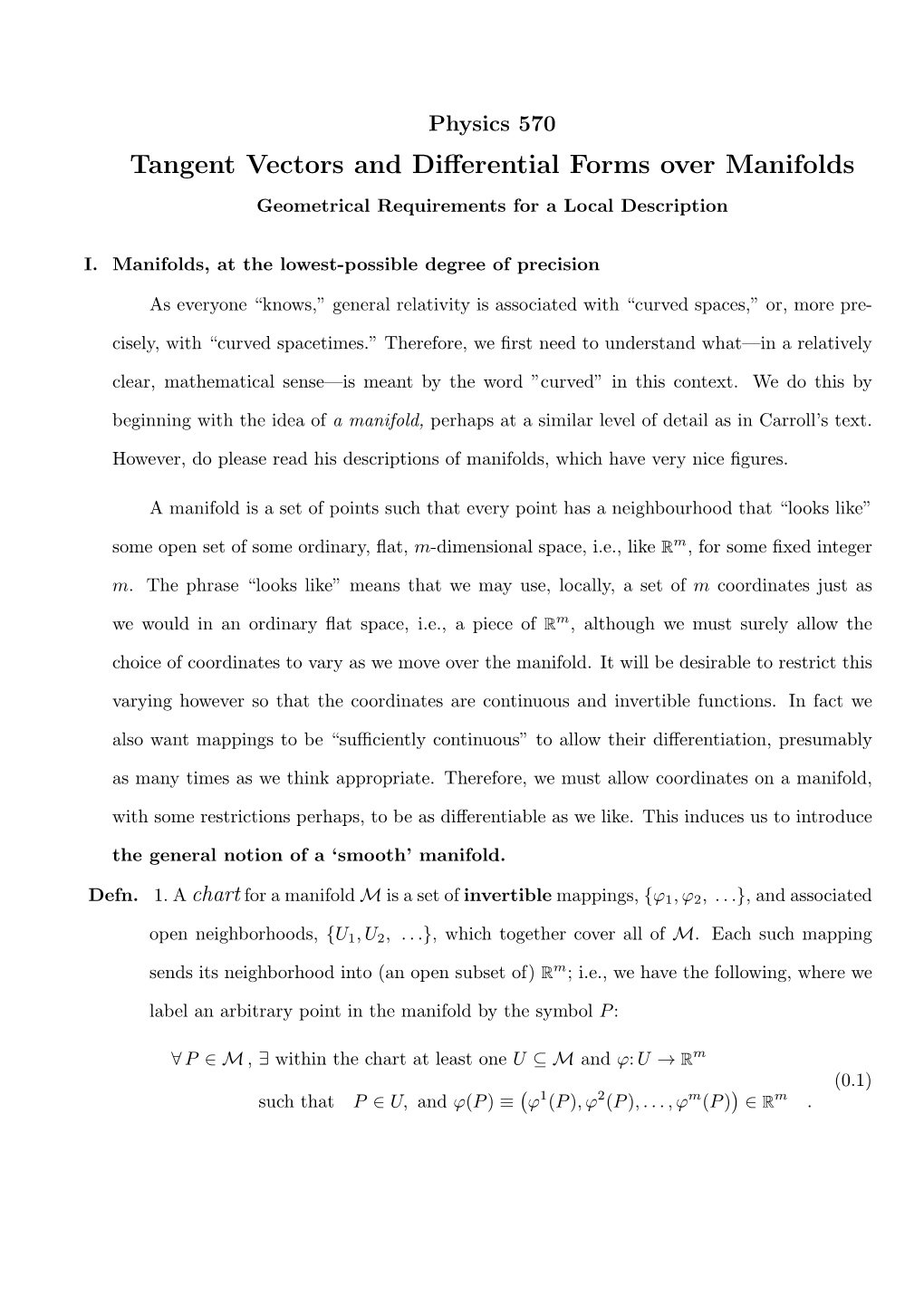 Tangent Vectors and Differential Forms Over Manifolds