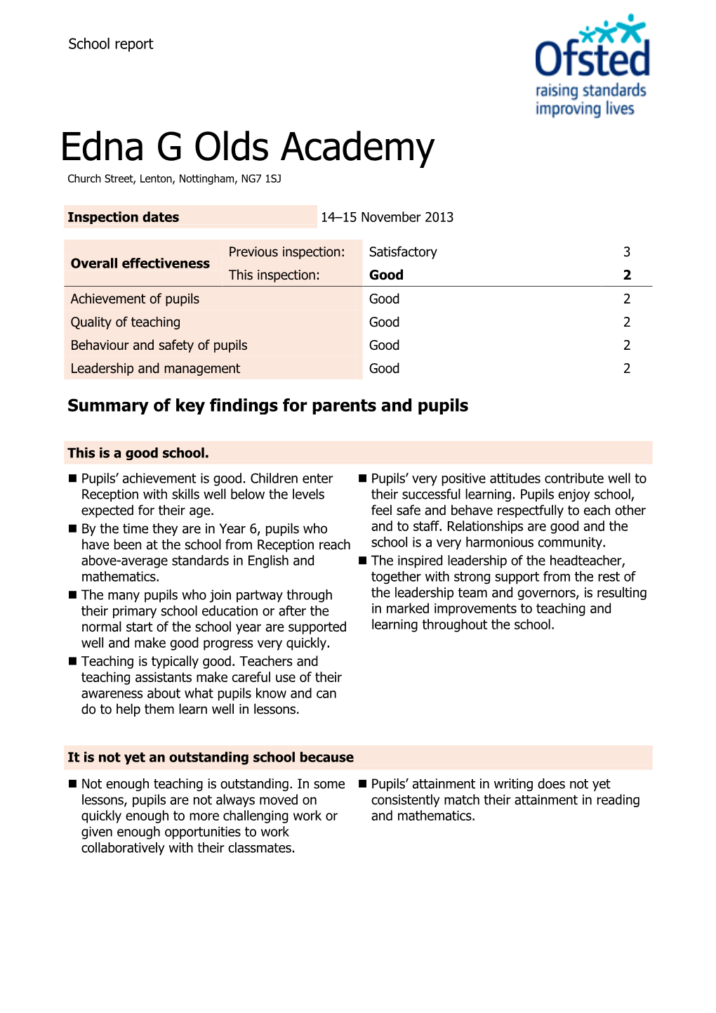 Ofsted Report