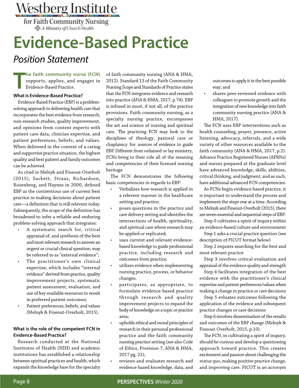 Evidence-Based Practice And