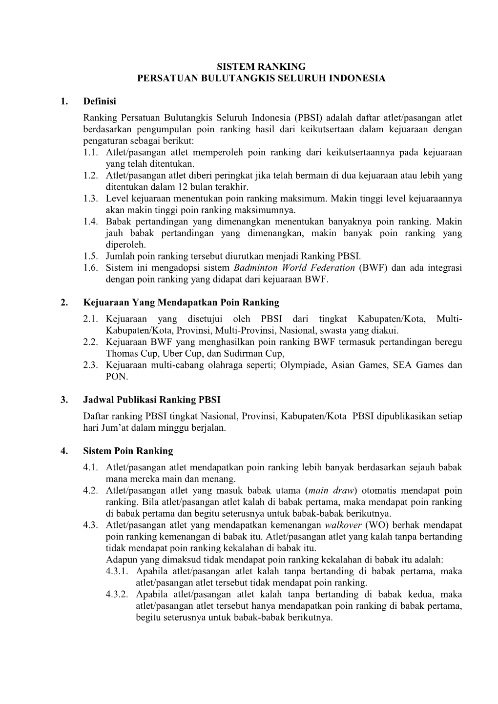 Sistem Ranking 2012