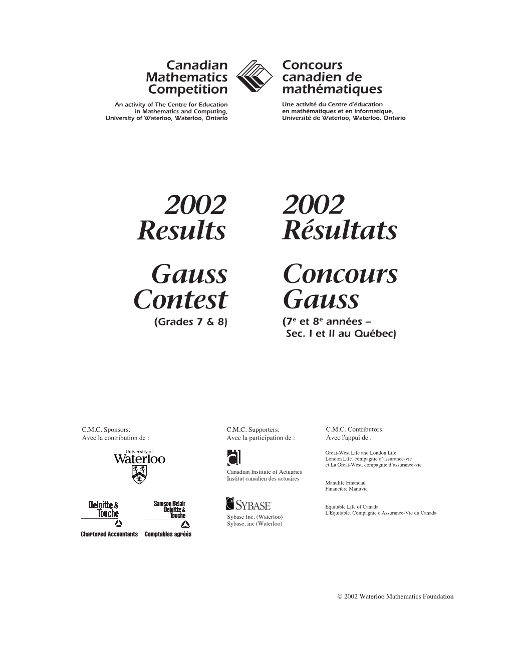 2002 Gauss Report