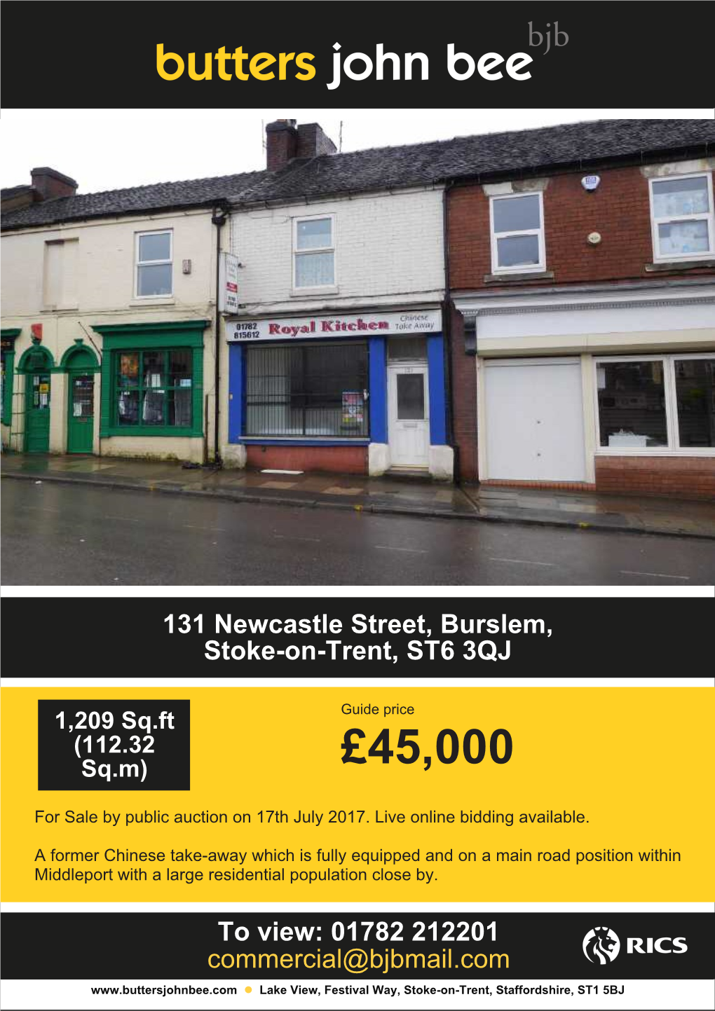 131 Newcastle Street, Burslem, Stoke-On-Trent, ST6 3QJ