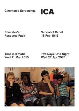 Educator's Resource Pack Cinemania Screenings School of Babel 18 Feb