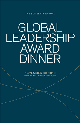 Global Leadership Award Dinner