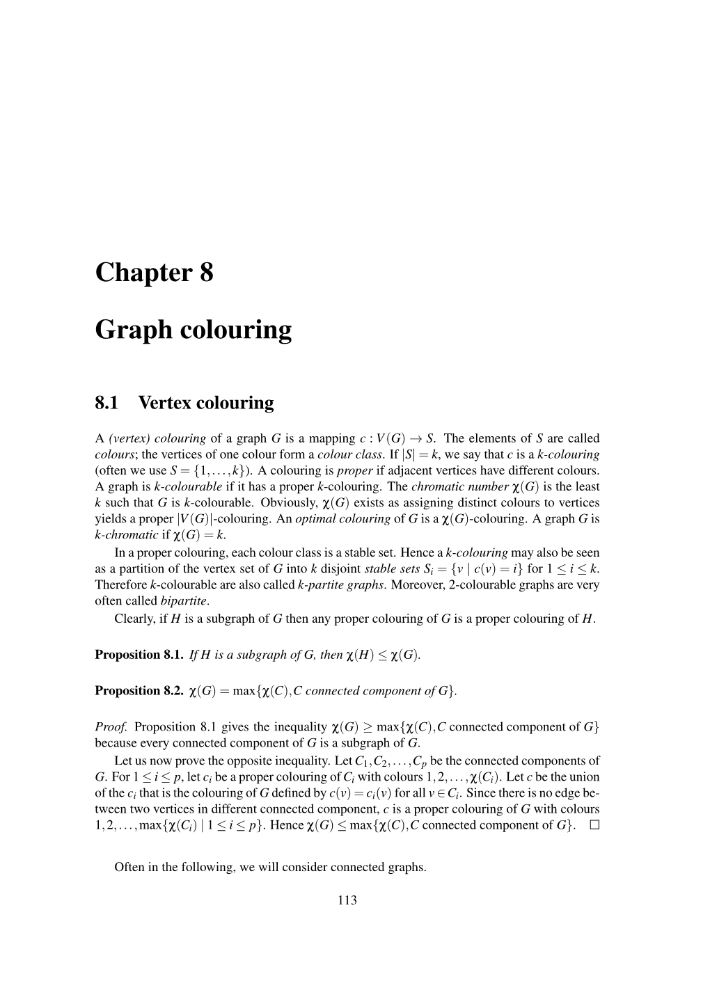 Chapter 8 Graph Colouring