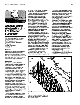 Canada's Active Western Margin