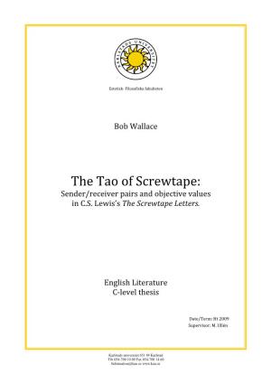 The Tao of Screwtape: Sender/Receiver Pairs and Objective Values in C.S