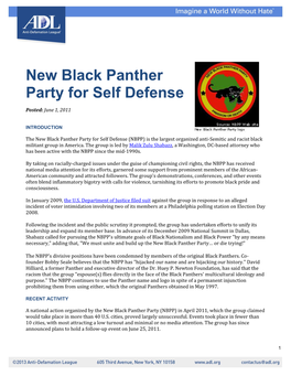 New Black Panther Party for Self Defense