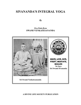 Sivananda's Integral Yoga