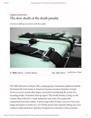 Capital Punishment: the Slow Death of the Death Penalty | the Economist