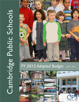 FY 2015 Adopted Budget April 1, 2014