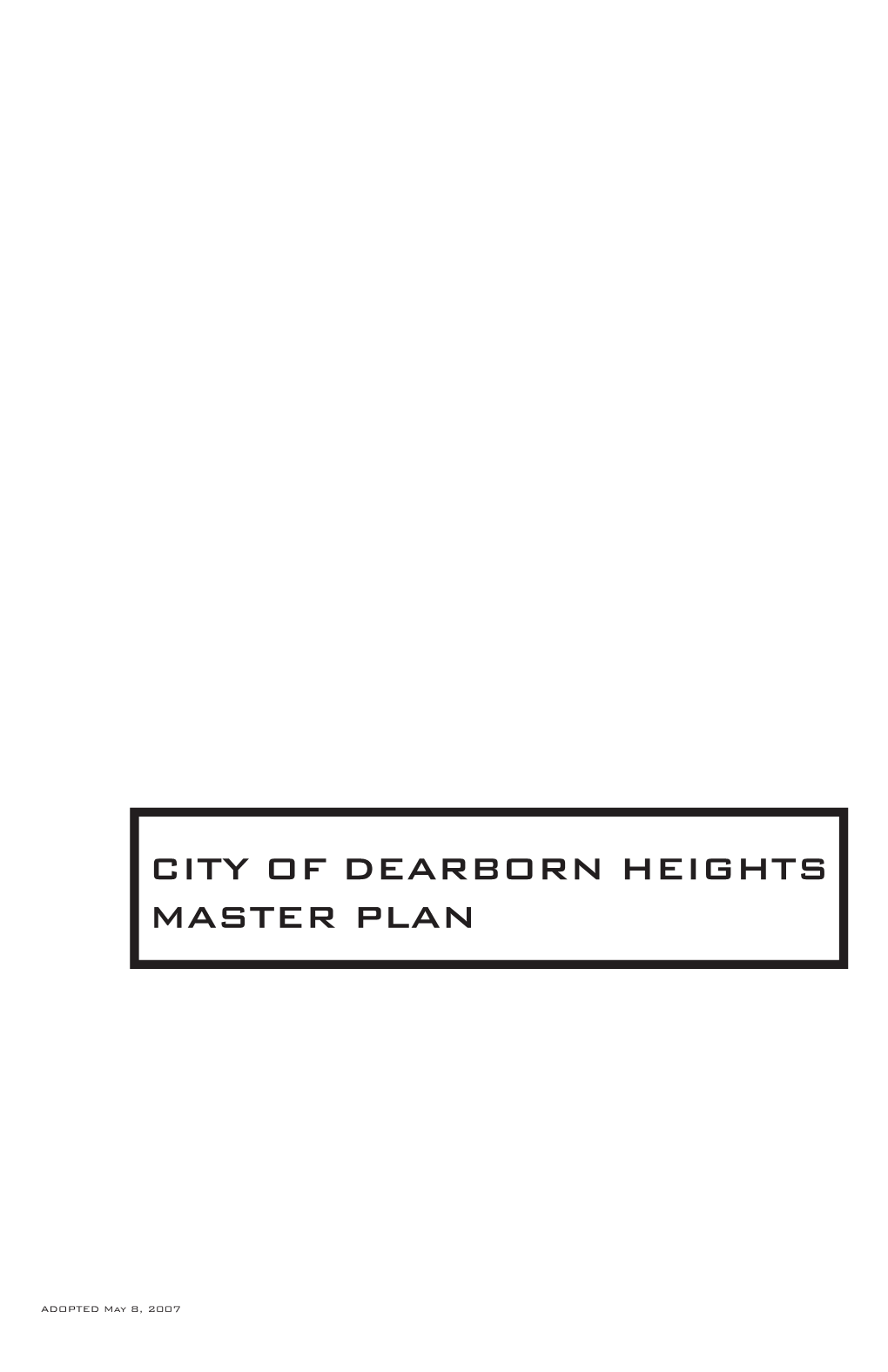 City of Dearborn Heights Master Plan