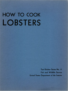 How to Cook Lobsters