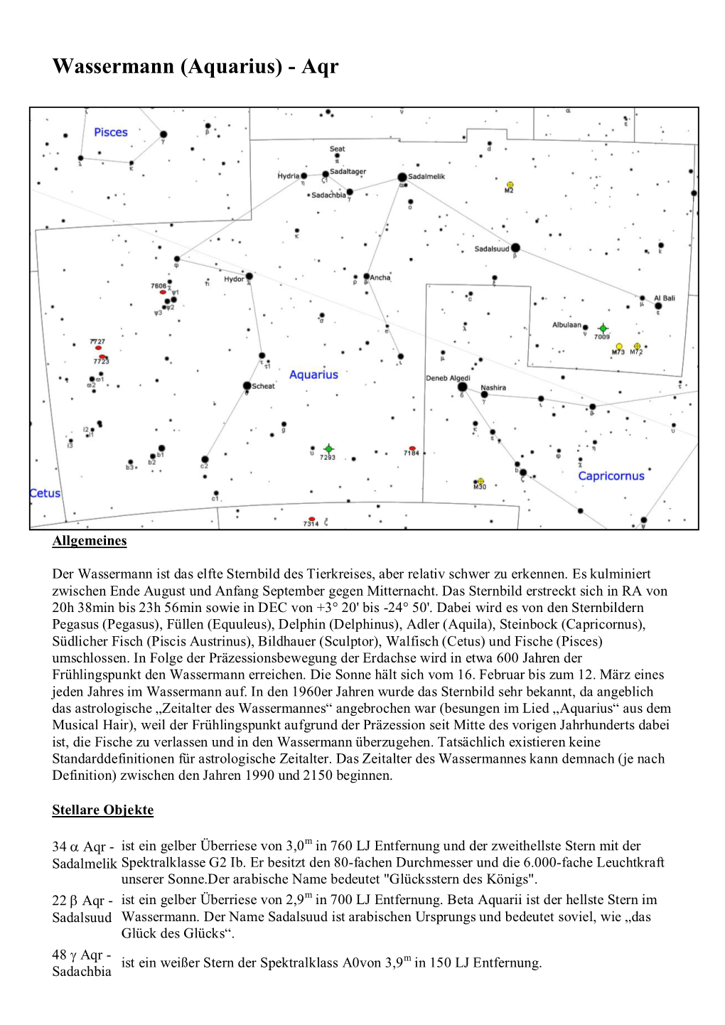 Wassermann (Aquarius) - Aqr