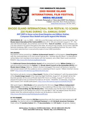 Riiff Announces 13Th Annual Film Festival
