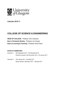 College of Science & Engineering