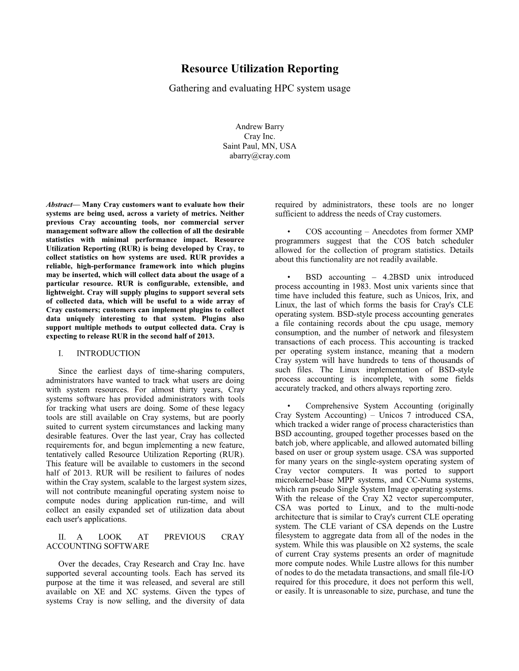 Resource Utilization Reporting Gathering and Evaluating HPC System Usage