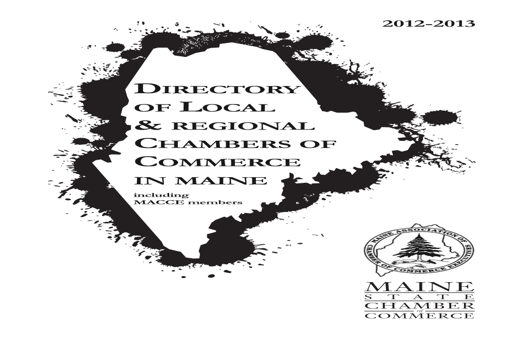 Directory of Local & Regional Chambers of Commerce in Maine