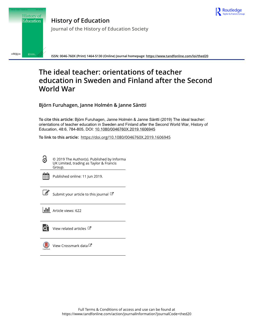 Orientations of Teacher Education in Sweden and Finland After the Second World War