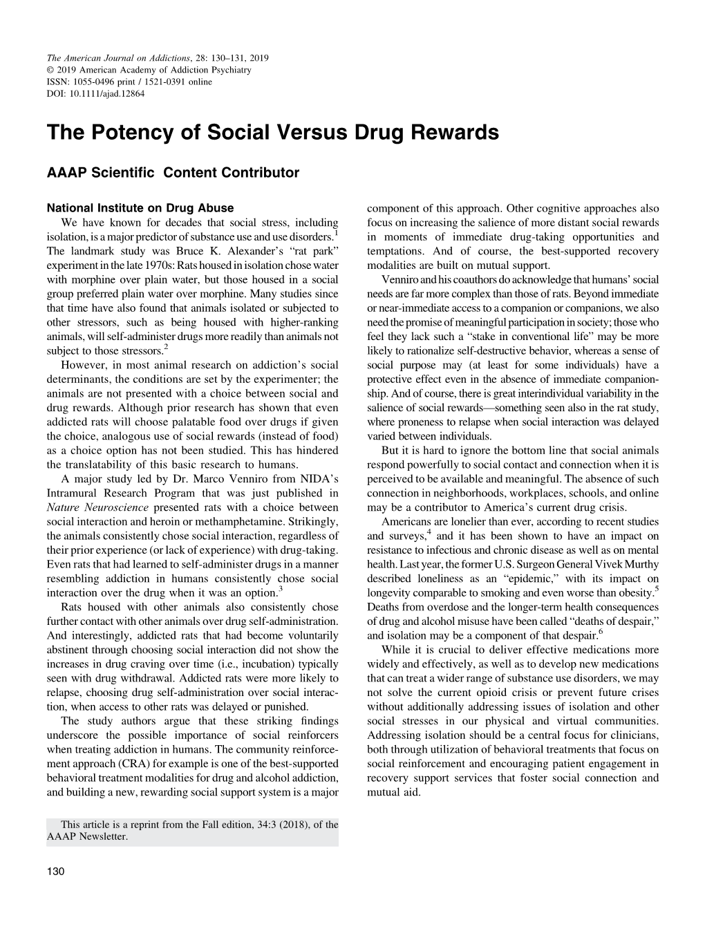 The Potency of Social Versus Drug Rewards