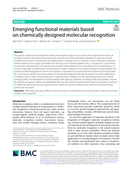 Emerging Functional Materials Based on Chemically Designed Molecular