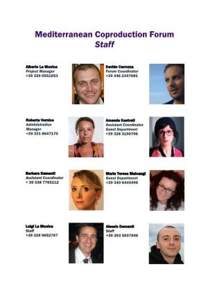 Mediterranean Coproduction Forum Staff