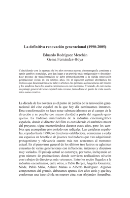 (1990-2005) Eduardo Rodríguez Merchán Gema Fernández-Hoya