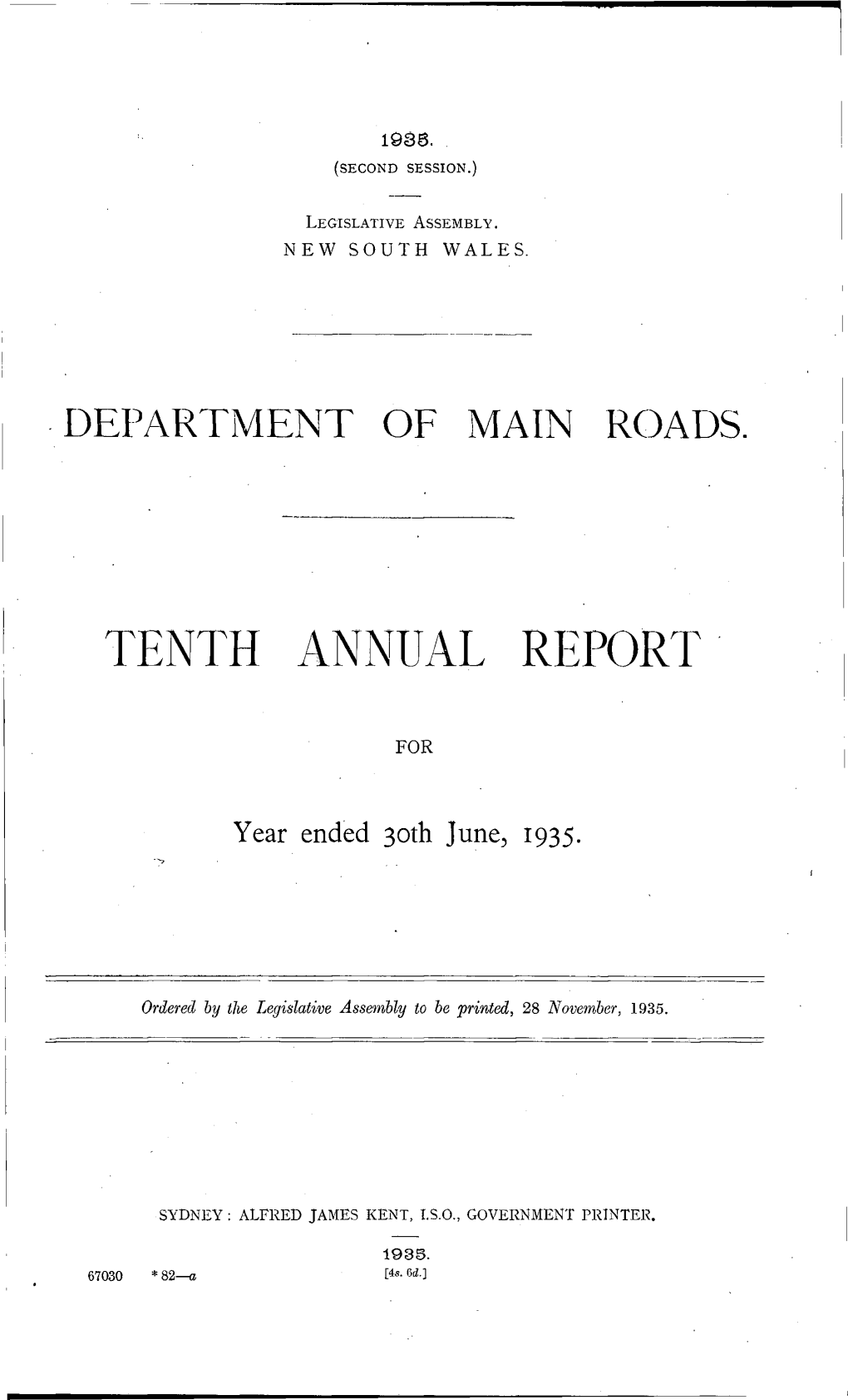 Department of Main Roads New South Wales, 1934-44