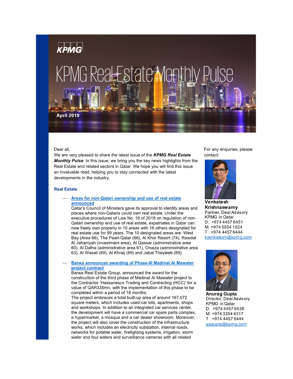 KPMG Real Estate Monthly Pulse