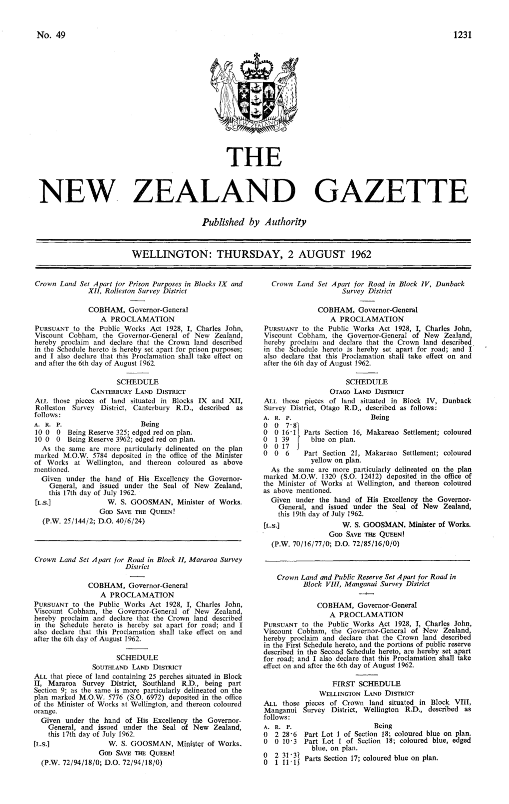 No 49, 2 August 1962, 1231