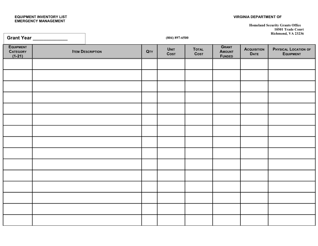 Final Inventory List (G-5)